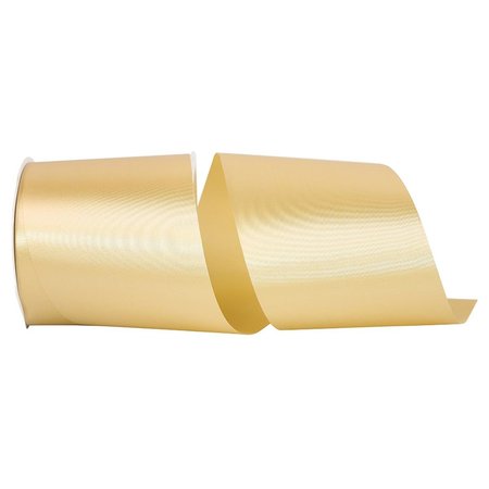 RELIANT RIBBON 4 in. 50 Yards Single Face Satin Allure Ribbon, Raw Silk 4700-826-10K